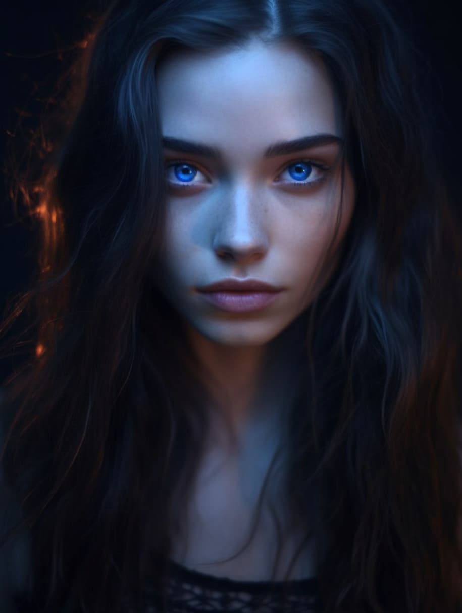 AI generated: a close up photo of a person with long hair, inspired by Elsa Bleda, tumblr, photo of slim girl mode...