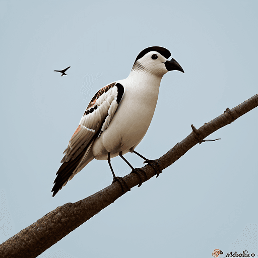 AI generated: pajaro blanco, ubicado en el medio del mar