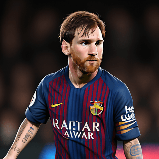 AI generated: image professionnelle de Lionel Messi