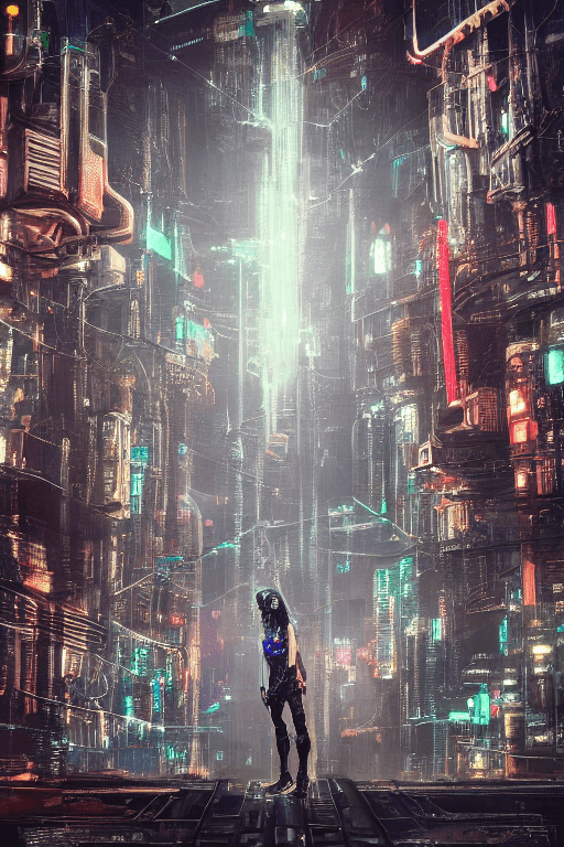 AI generated: full body cyborg| full-length portrait| detailed face| symmetric| steampunk| cyberpunk| cyborg| intr...