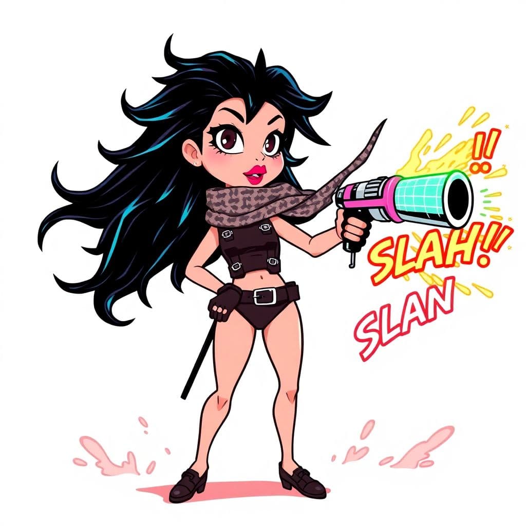 AI generated: [画风基调]
retro American cartoon style, angular linework, bold ink outlines, cel-shaded animation, high...