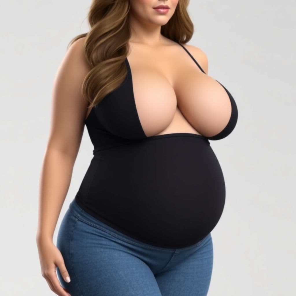 AI generated: ai_generated bbw belly big big_breasts nipples realistic voluptuous wide_hips