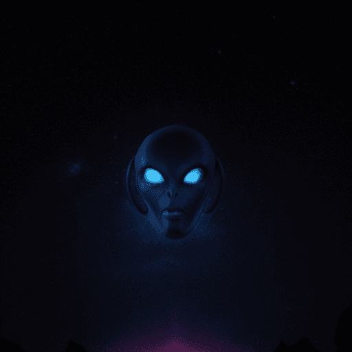 AI generated: alien space alien background starry sky