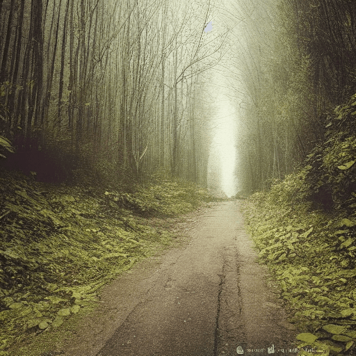 AI generated: create an image of a natural forest or a closed alley or somewhere in city in which a person is vani...