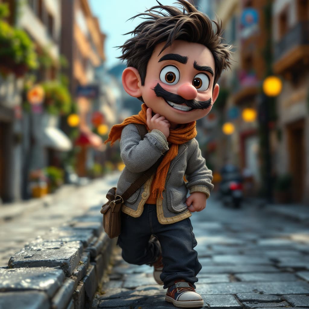 AI generated: cartoon man,cinematic, hyper realism, high detail, octane render, 8k