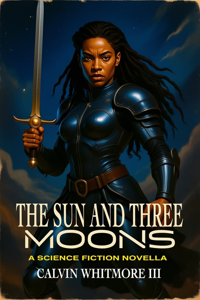 AI generated: Comic book cover illustration, full body shot of young beautiful African American woman, top model f...