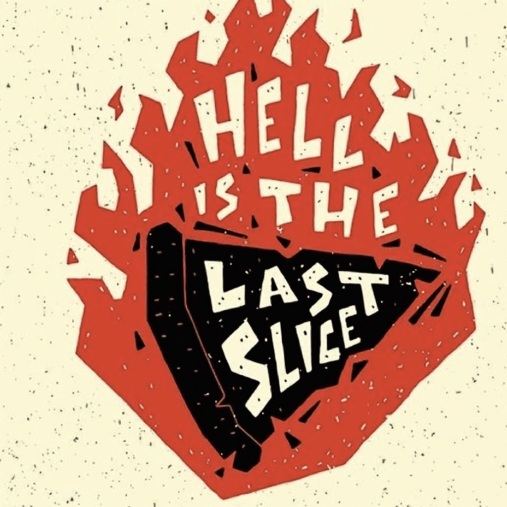 AI generated: Flat coloured flame jagged edges and straight lines rough flame shape almost if as I Lino cut. black...