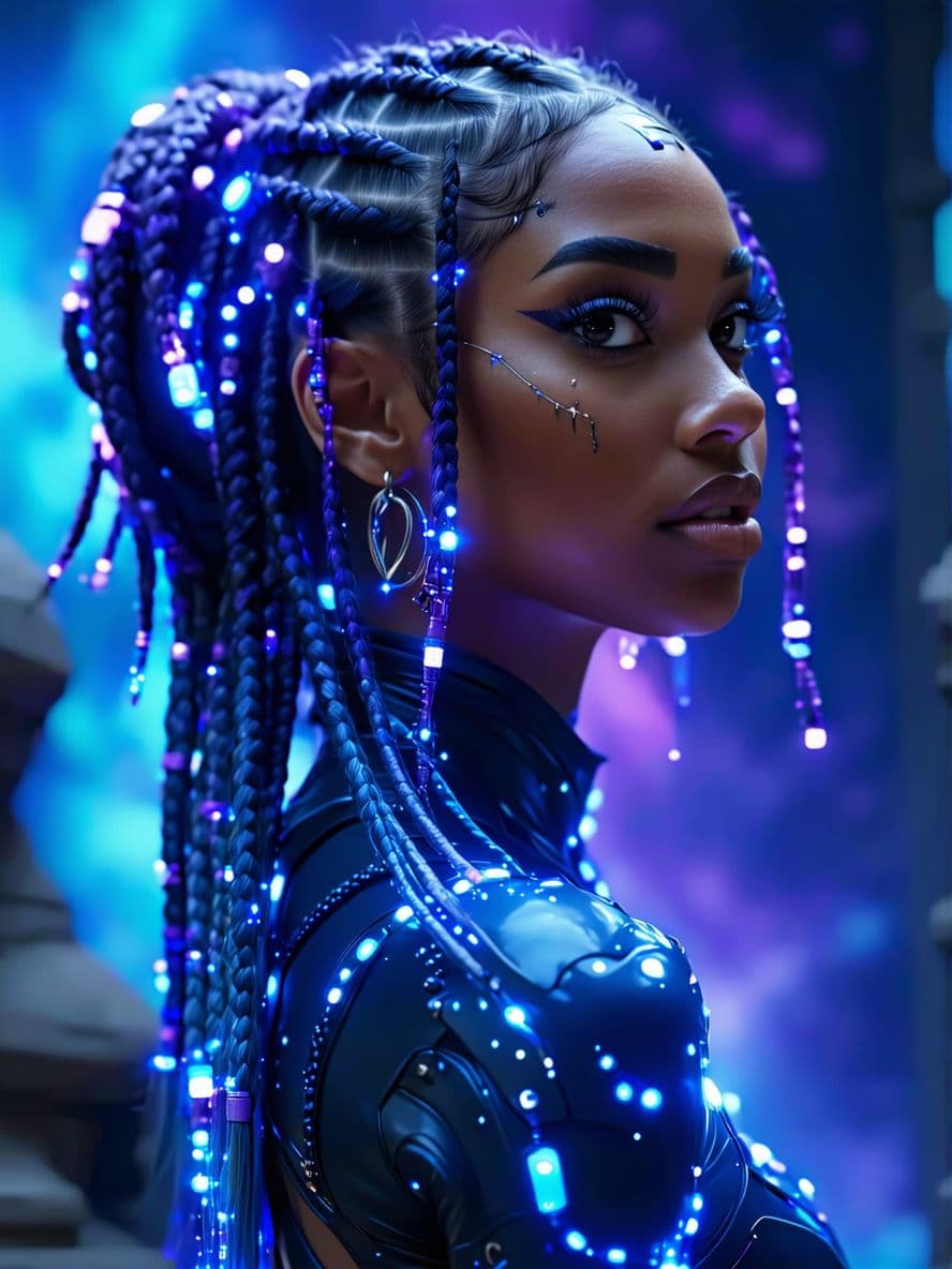 AI generated: Create a (hyper realistic:1.2) (Afrofuturistic:1.5) (dreamcore:1.0) (fantasycore:1.3) masterpiece in...