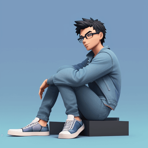 AI generated: Prompt:

Create a 3D illustration of an animated character sitting casually on top of a social media...