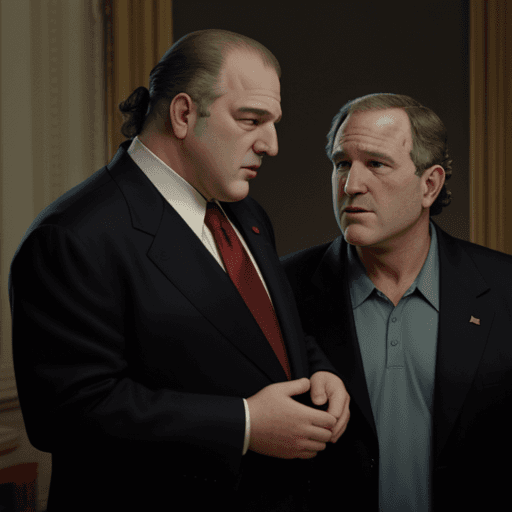 AI generated: tony soprano talking to george w. bush 2

