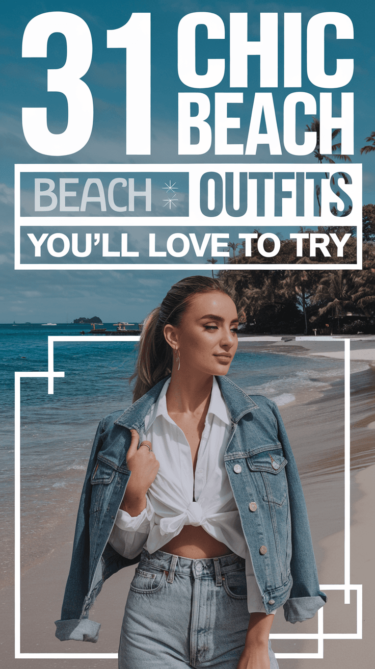 AI generated: Create Instagram story with catchy text overlay on it, "31 Chic Beach Outfits You'll Love to Try" ma...