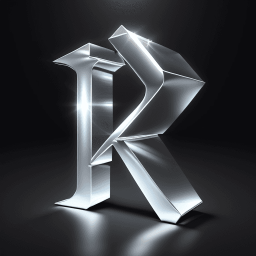 AI generated: 3E letters logo in 3d, smooth geometry, technology, shine, ray tracing, octane rendering, shiny and ...
