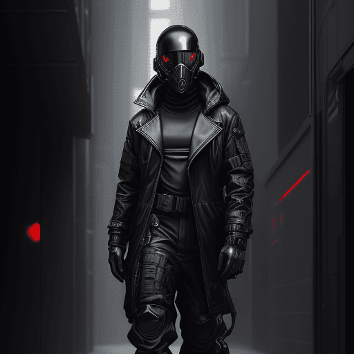 AI generated: create realistic image of chiaroscuro art, full body of a handsome man in a black coat and gloves, w...