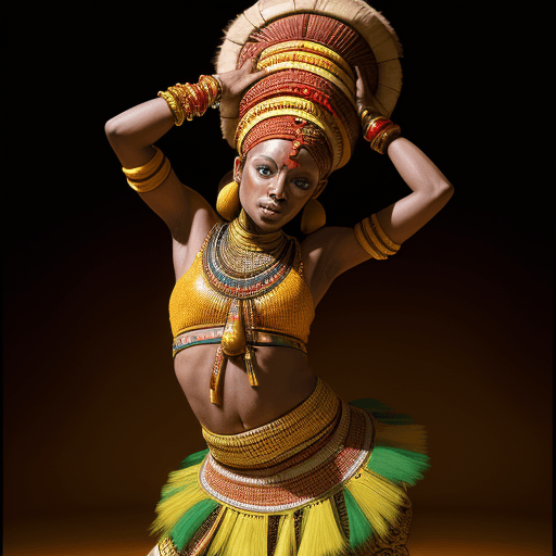 AI generated: African funk dancer, NatGeo photography