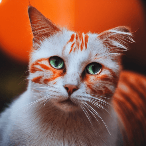 AI generated: realistic portrait of an orange cat, bright eyes, with angel wings, radiant and ethereal intricately...