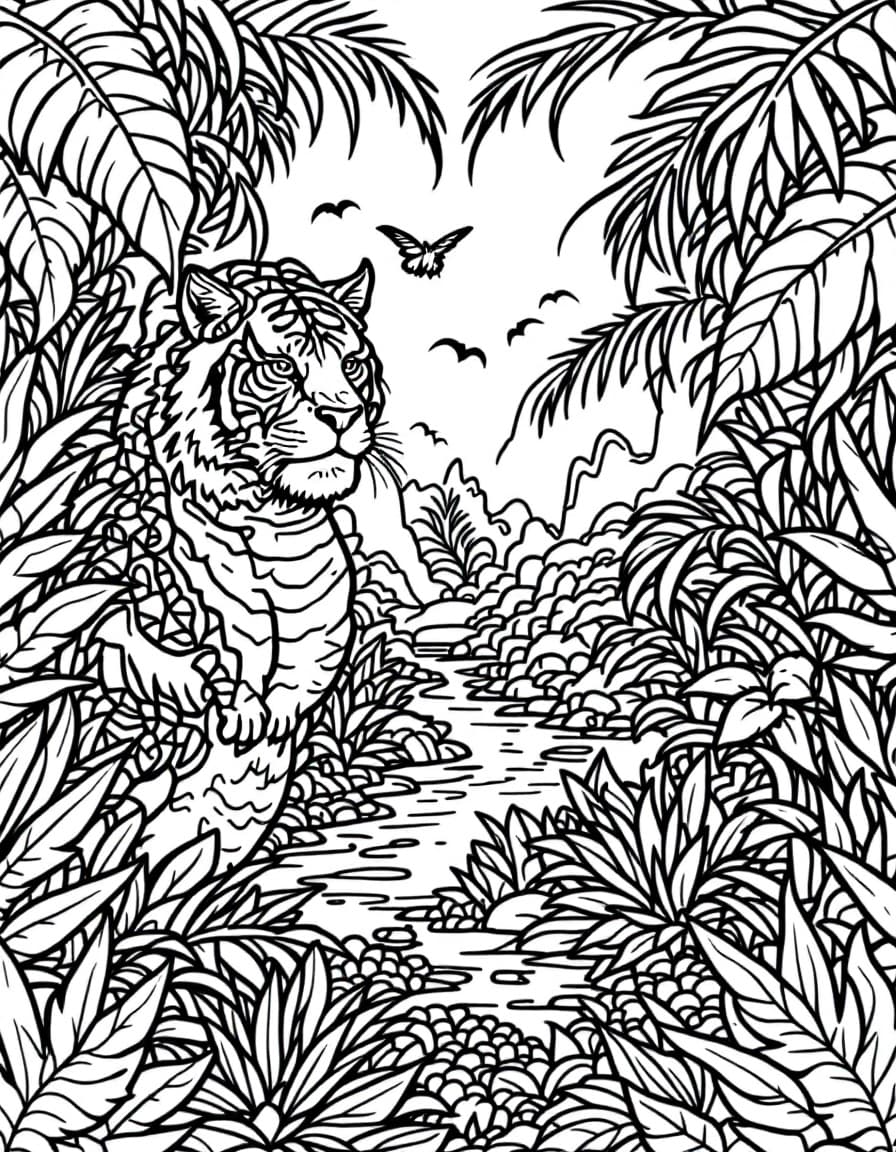 AI generated: "A high-quality black and white coloring page illustration with clean, crisp line art. The image is ...