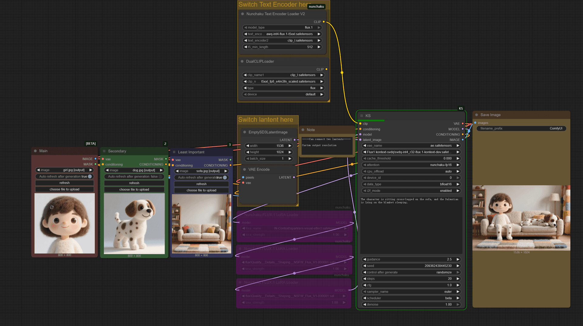 Flux1 kontext gguf+Lora (8G VRAM,easy to use) workflow