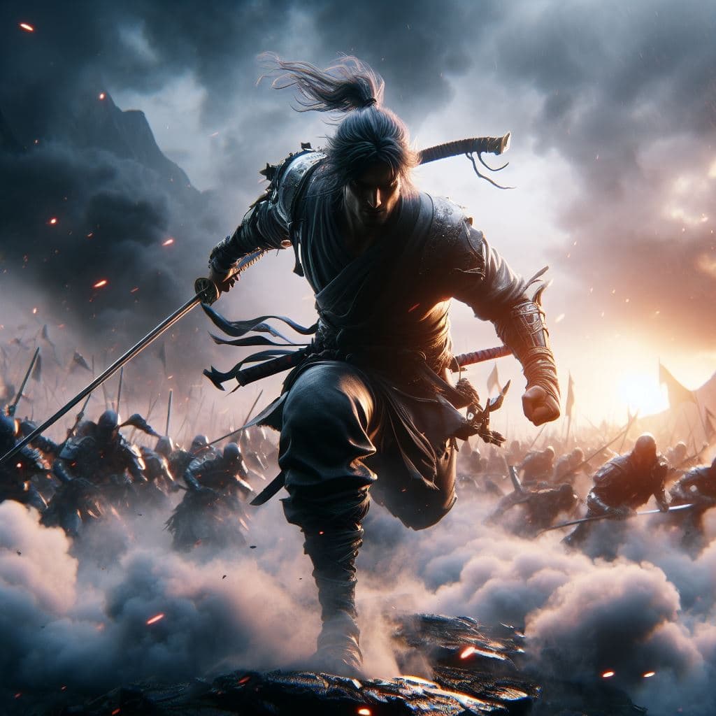 AI generated: Hyper realistic Legend character design, smoke , photorealistic , octane render, unreal engine 5 , 1...