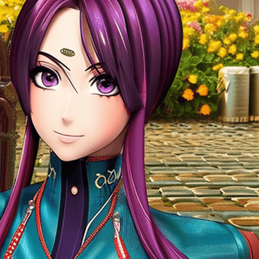 AI generated: 1 Full Body Woman, solo, close-up, (Misato Katsuragi) purple hair, long hair, wide hips, natural, ((...