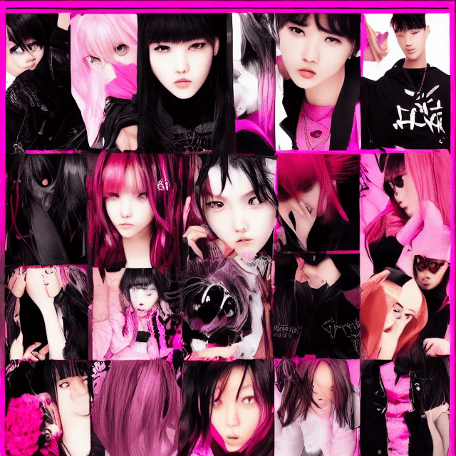 AI generated: mdjrny-v4 style, its so fluffy im gonna die, cgi, black pink, red 