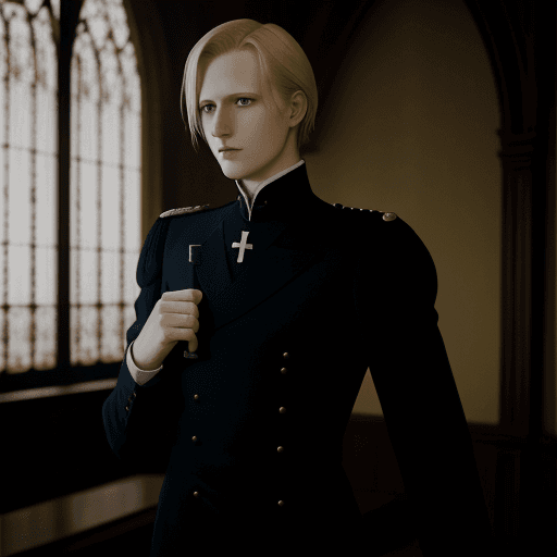 AI generated: Johan Liebert in castle