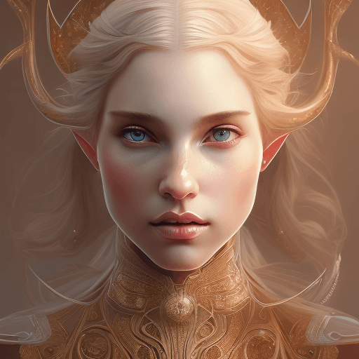 AI generated: mdjrny-v4 style portrait of female elf, intricate, elegant, highly detailed, digital painting, artst...