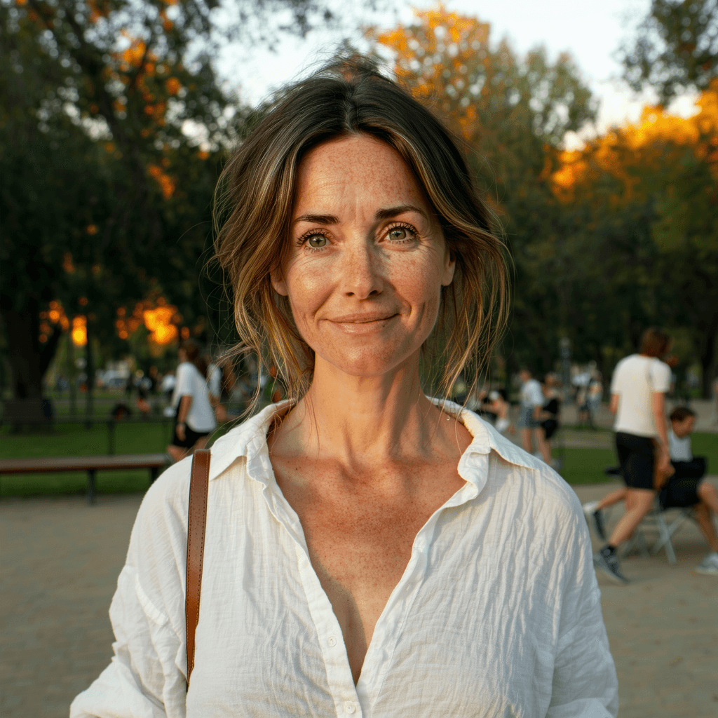 AI generated: A high-resolution, photorealistic portrait of a 30-year-old woman with natural beauty, standing in a...