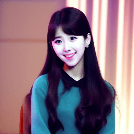 AI generated: a pretty girl resemble to Korean singer IU.

