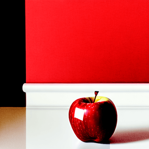 AI generated: foreground: two red apples
background: white wall
style: cartoon