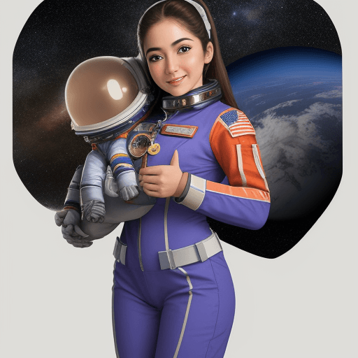 AI generated: una astronauta chino