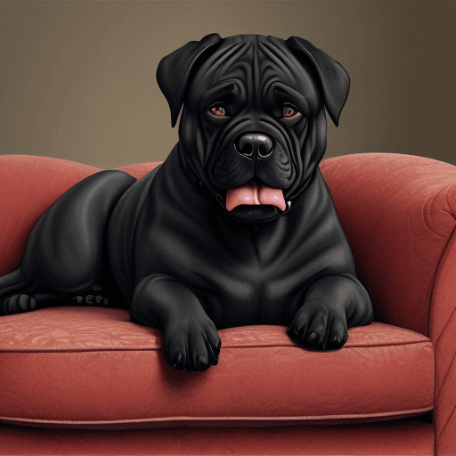 AI generated: Hyper realistic dog cane corso, few withe on the cheast, the affectionate look, with eyes that have ...