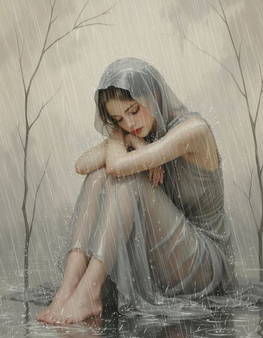 AI generated: sous la pluie