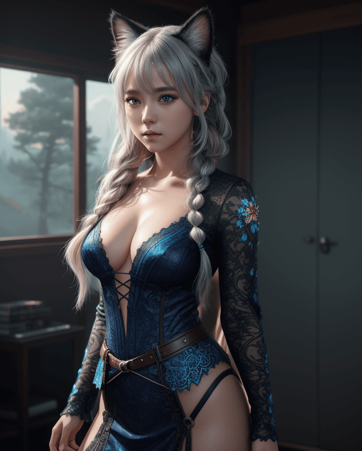 AI generated: Solo, anime girl, full body, young adult body, medium chest, Hyperdetailed school background, School...