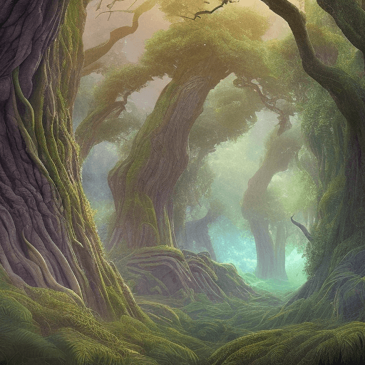 AI generated: "Spirits of the Land": Envision a sweeping landscape where nature spirits come alive. Trees bend and...