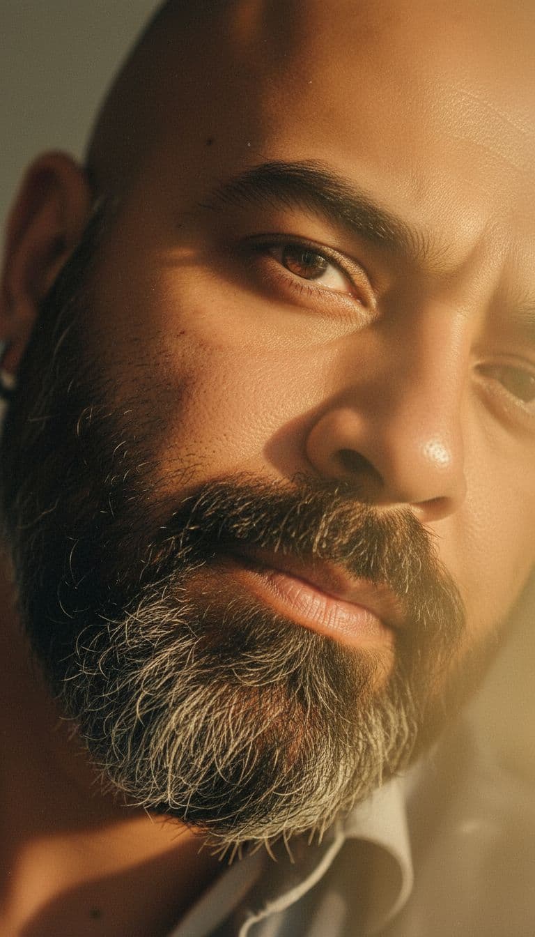 AI generated: A raw close-up portrait of a young man, use my uploaded photo as face and hair reference. The framin...