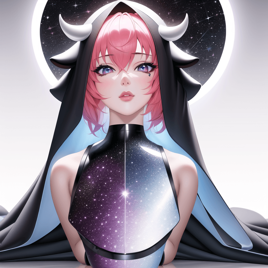 AI generated: ((Full body)), (fit to screen), (perfect eyes nose and lips, perfect hands), beautiful sparkly anime...