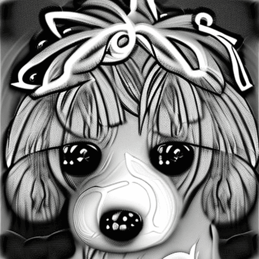 AI generated: an illustration of a dog teckel with messy hair, in the style of whimsical children's book illustrat...