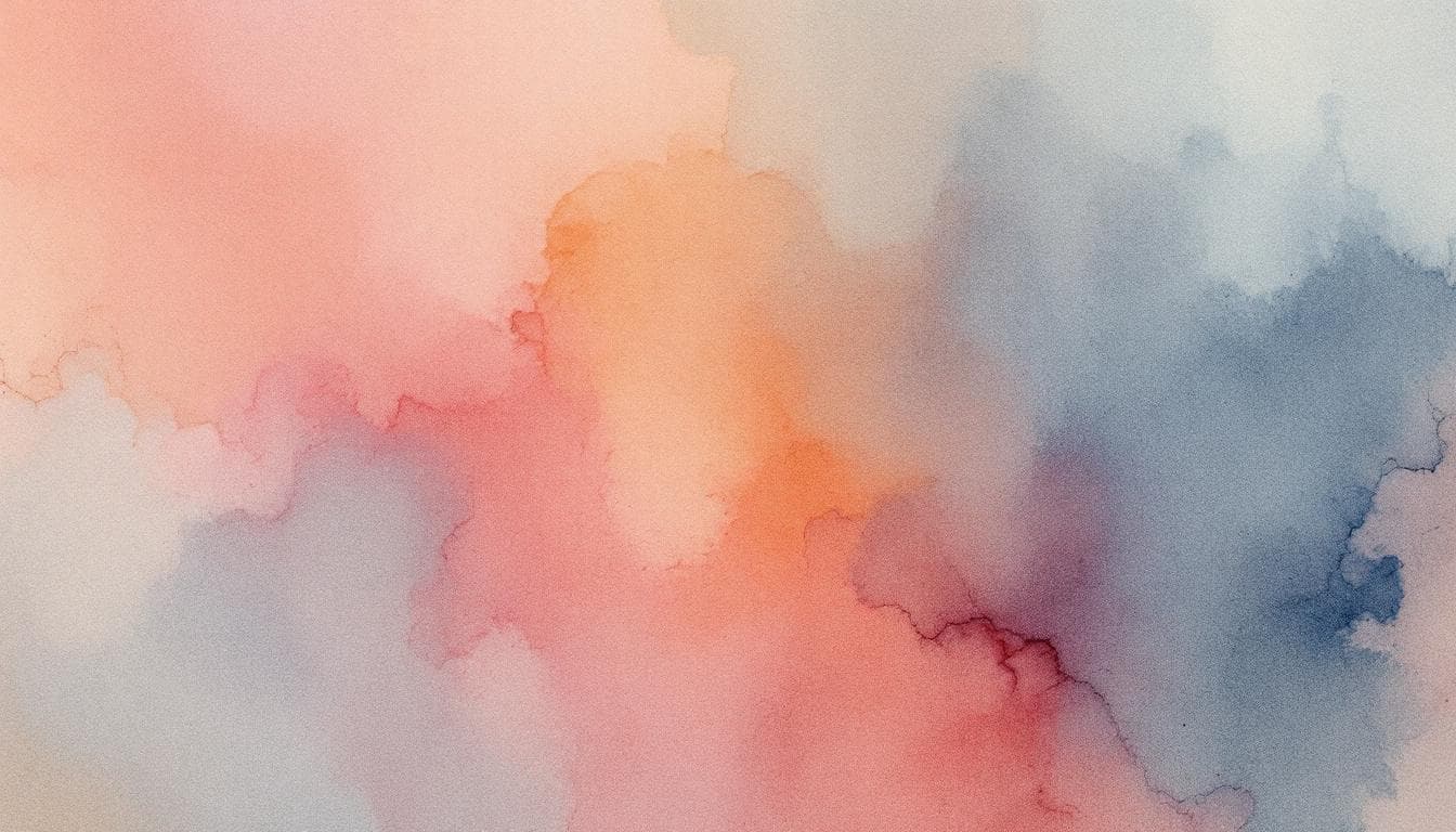 AI generated: Flat watercolor wash texture — soft gradients, subtle paper grain, gentle brush strokes, pale muted ...