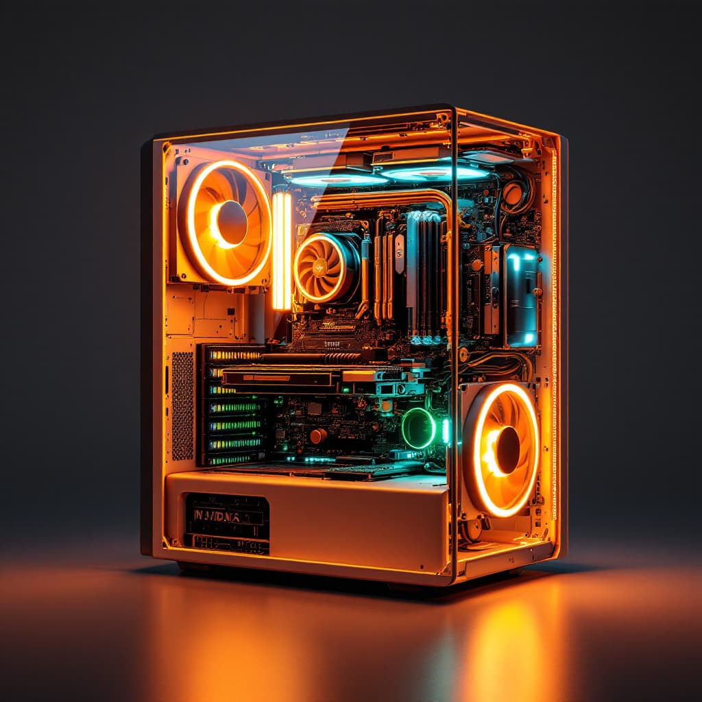 AI generated: inside of a nvida pc with gpu