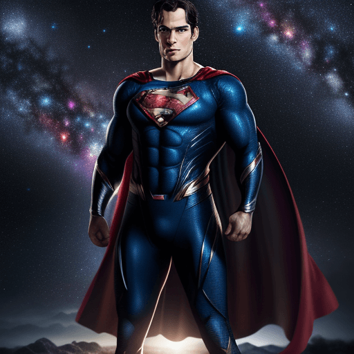 AI generated: standing, full body portrait, full-body shot, Background complex with galaxies, (ultra realistic, RA...