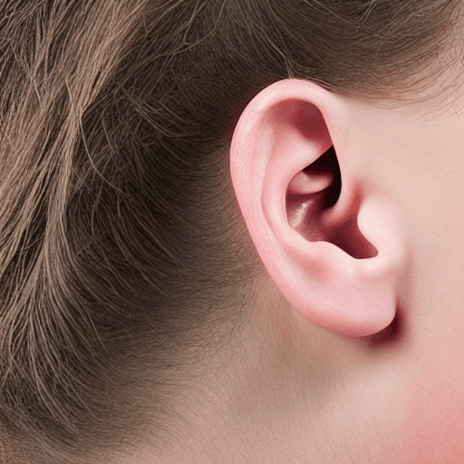AI generated: Photo of a ultra realistic ear