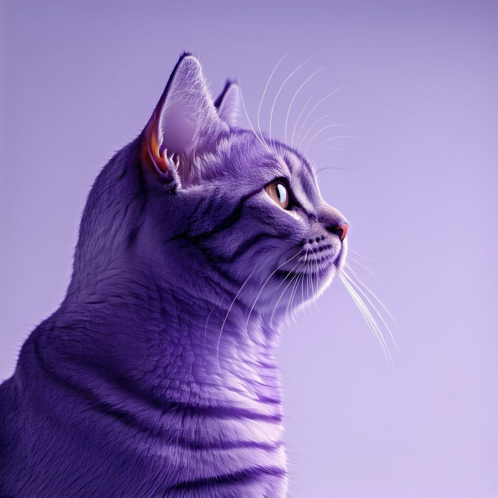 AI generated: a violet cat