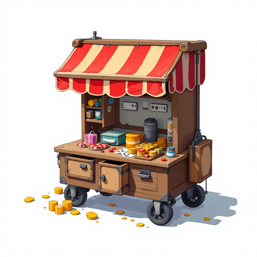 AI generated: game board cart hero
