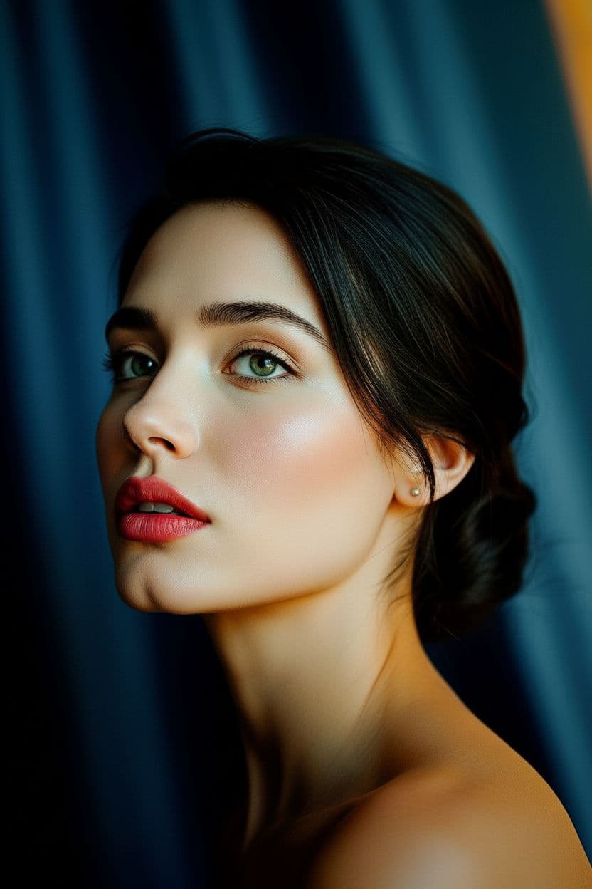 AI generated: Fine art photography, dramatic cinematic style, soft pastel colours, Rembrandt lighting, close-up po...