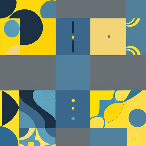 AI generated: pattern illustration, focusing on the interplay of abstract geometric shapes, monochrome palette wit...
