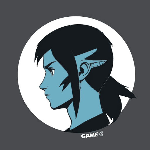 AI generated: avatar profile of the game channel called GameTouch, in a minimalist style with a simple background,...