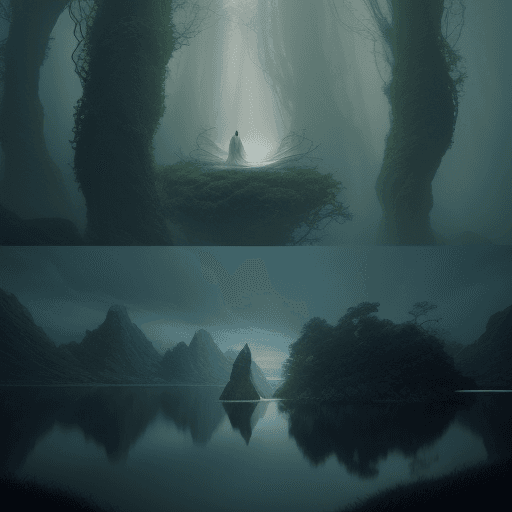 AI generated: Prepare to be whisked away into a realm of surreal beauty and cinematic splendour with this breathta...