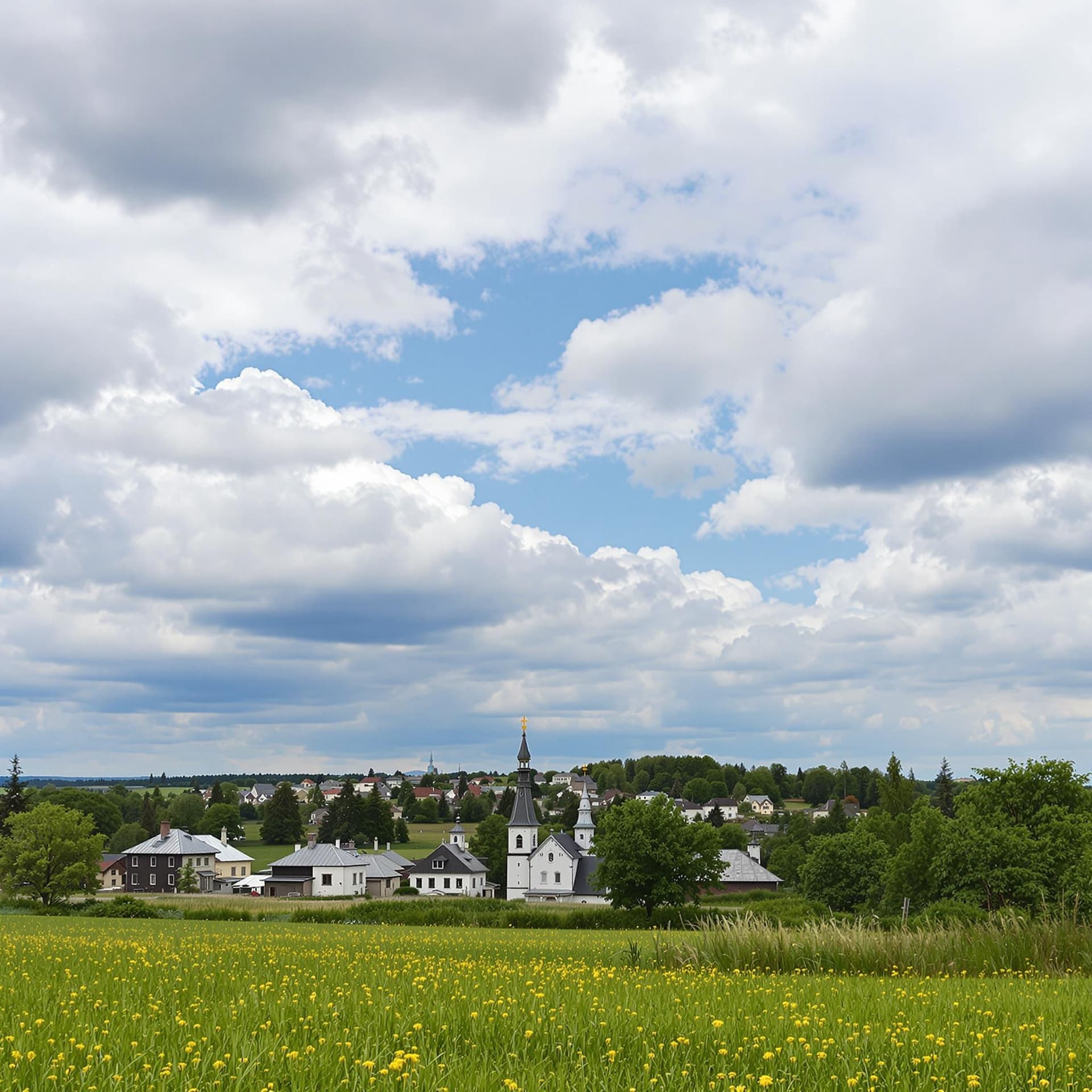 AI generated: In the photo in summer, a small town in central Russia


