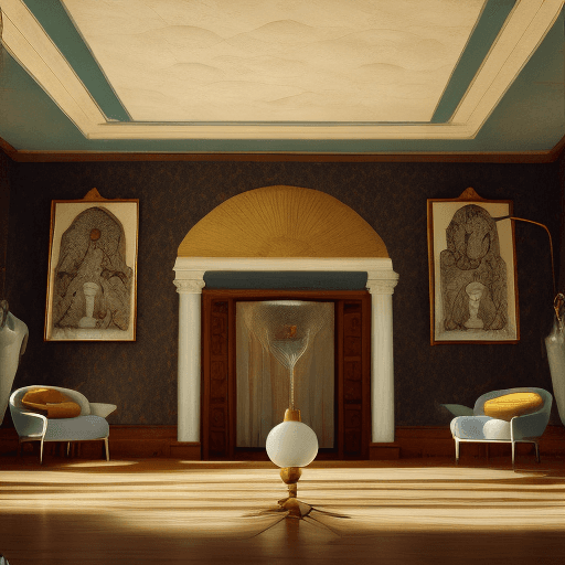 AI generated: Background picture of the light from the projector spreading against the ivory wall. There is a litt...