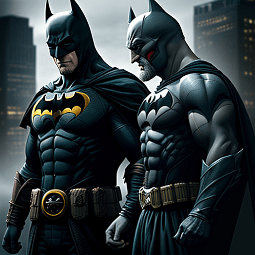 AI generated: Batman and Kratos ,4 k ultra HD 